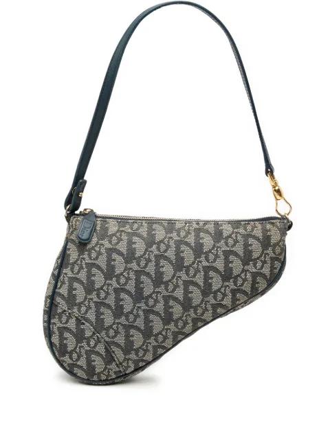 2001 Mini Diorissimo Canvas Saddle Pochette shoulder bag by CHRISTIAN DIOR 