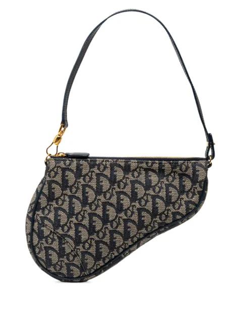 2001 Mini Diorissimo Canvas Saddle Pochette shoulder bag by CHRISTIAN DIOR 