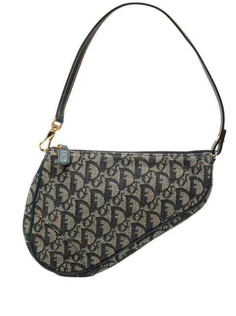 2001 Mini Diorissimo Canvas Saddle Pochette shoulder bag by CHRISTIAN DIOR 