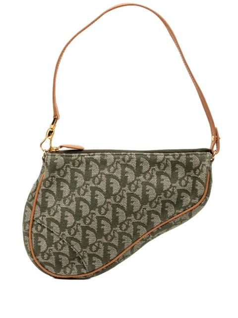 2001 Mini Diorissimo Canvas Saddle Pochette shoulder bag by CHRISTIAN DIOR 