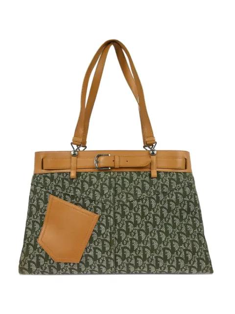 2001 Oblique jacquard canvas tote bag by CHRISTIAN DIOR 