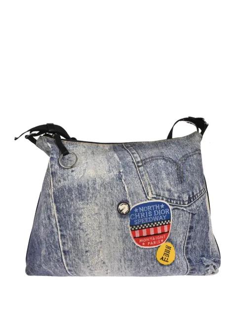 2001 denim-print shoulder bag by CHRISTIAN DIOR 