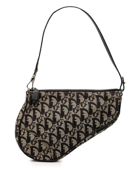 2002 Mini Diorissimo Canvas Saddle Pochette shoulder bag by CHRISTIAN DIOR 