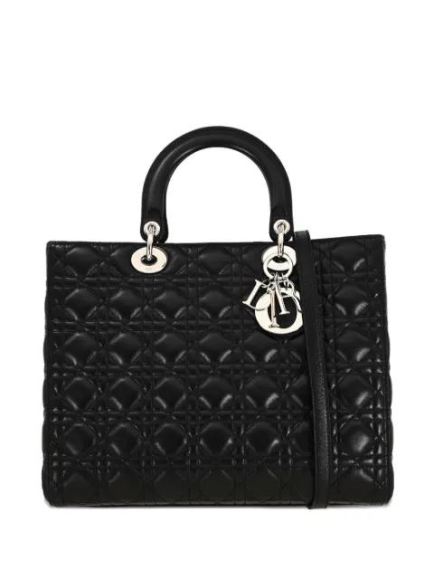 2002large Lady Dior Cannage tote bag by CHRISTIAN DIOR 