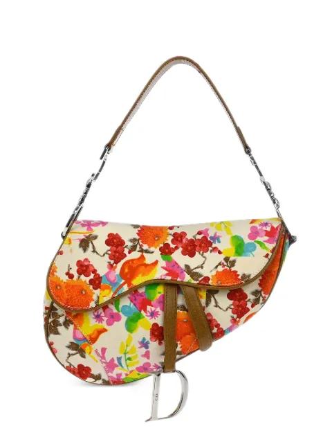 2005 floral Saddle shoulder bag by CHRISTIAN DIOR 