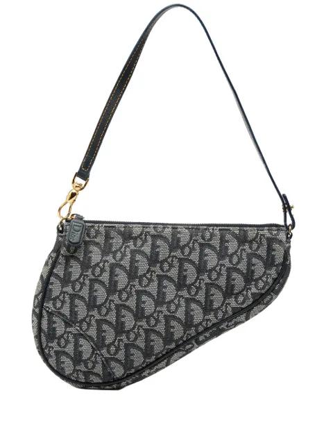 2006 Mini Diorissimo Canvas Saddle Pochette shoulder bag by CHRISTIAN DIOR 