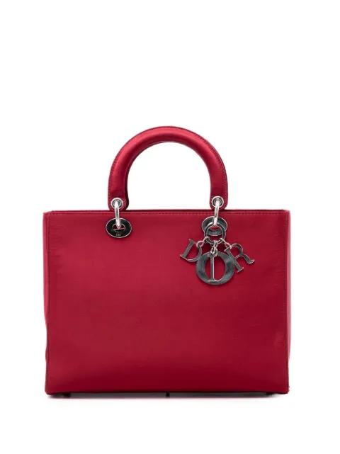 2007 Large Satin Lady Dior satchel by CHRISTIAN DIOR 
