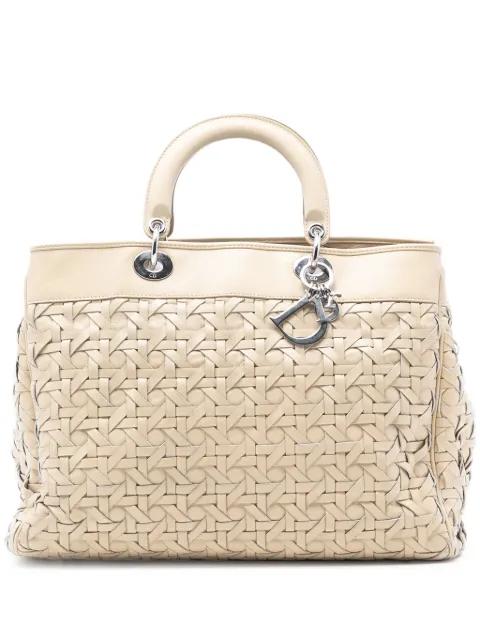 2007 Woven Lambskin Lady Dior Avenue Tote satchel by CHRISTIAN DIOR 