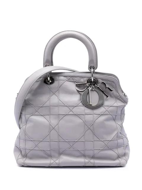2009 Medium Lambskin Cannage Polochon Granville satchel by CHRISTIAN DIOR 