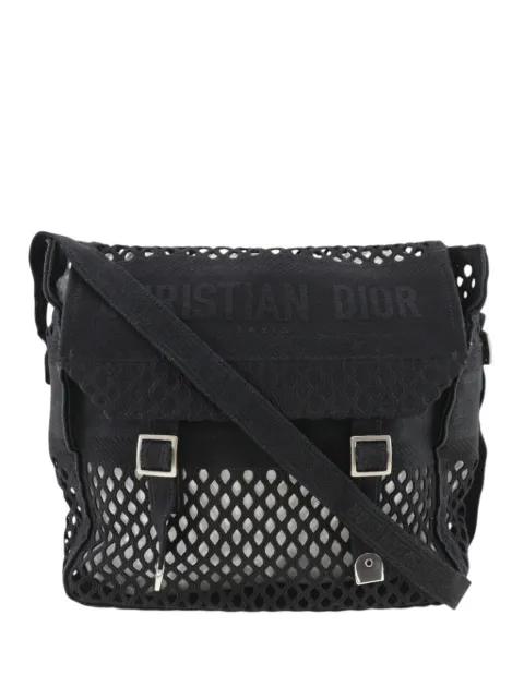 2010-2025 Large Embroidered Mesh Canvas Diorcamp Messenger Bag crossbody bag by CHRISTIAN DIOR 