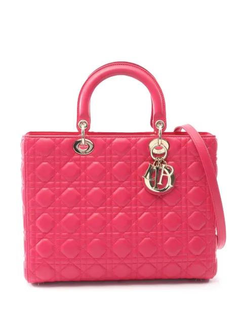 2010-2025 Large Lambskin Cannage Lady Dior handbag by CHRISTIAN DIOR 