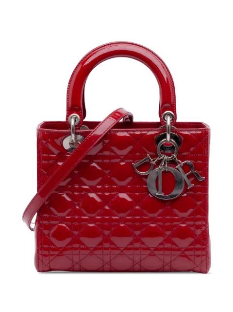2010-2025 Medium Patent Cannage Lady Dior satchel by CHRISTIAN DIOR 