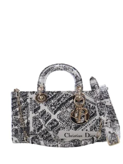 2010-2026 Medium Calfskin Plan De Paris Printed Lady D Joy satchel by CHRISTIAN DIOR 