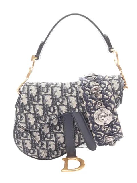 2010-2026 Mini Oblique Canvas Saddle Bag satchel by CHRISTIAN DIOR 