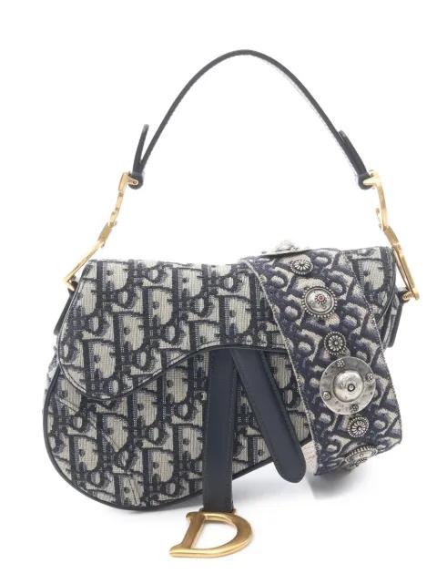 2010-2026 Mini Oblique Canvas Saddle Bag satchel by CHRISTIAN DIOR 