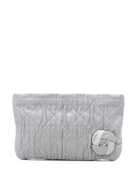 2010 Calfskin Cannage Rose clutch bag by CHRISTIAN DIOR 