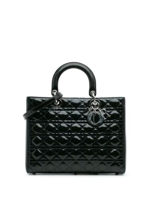 2010 Large Patent Cannage Lady Dior satchel by CHRISTIAN DIOR 2010 Large Patent Cannage Lady Dior satchel by CHRISTIAN DIOR