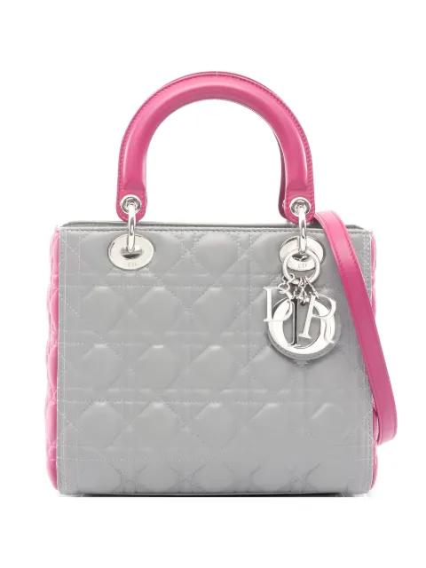 2010s Lady Dior two-way Canage leather tote bag by CHRISTIAN DIOR 