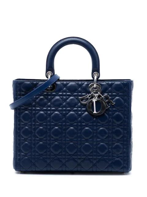 2011 Large Lambskin Cannage Lady Dior satchel by CHRISTIAN DIOR 
