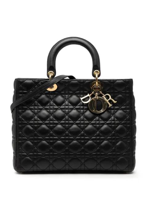 2011 Large Lambskin Cannage Lady Dior satchel by CHRISTIAN DIOR 