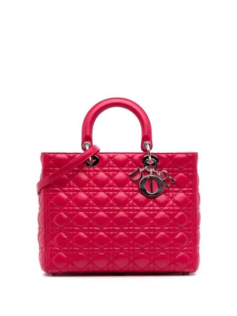 2011 Large Lambskin Cannage Lady Dior satchel by CHRISTIAN DIOR 2011 Large Lambskin Cannage Lady Dior satchel by CHRISTIAN DIOR