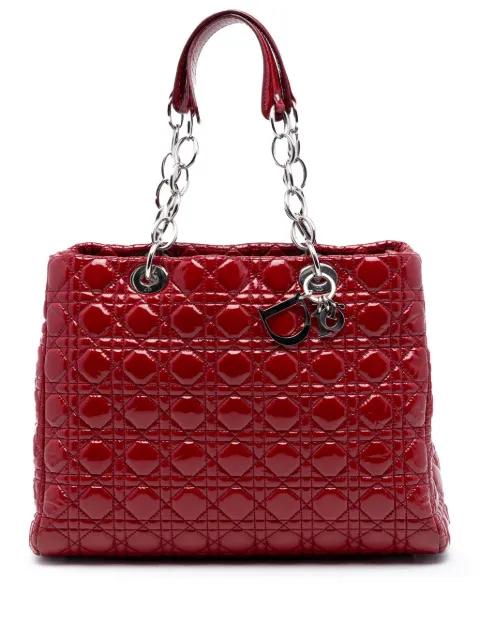 2011 Large Patent Cannage Lady Dior Soft Shopping tote bag by CHRISTIAN DIOR 