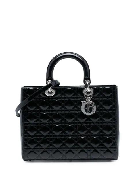 2011 Large Patent Cannage Lady Dior satchel by CHRISTIAN DIOR 