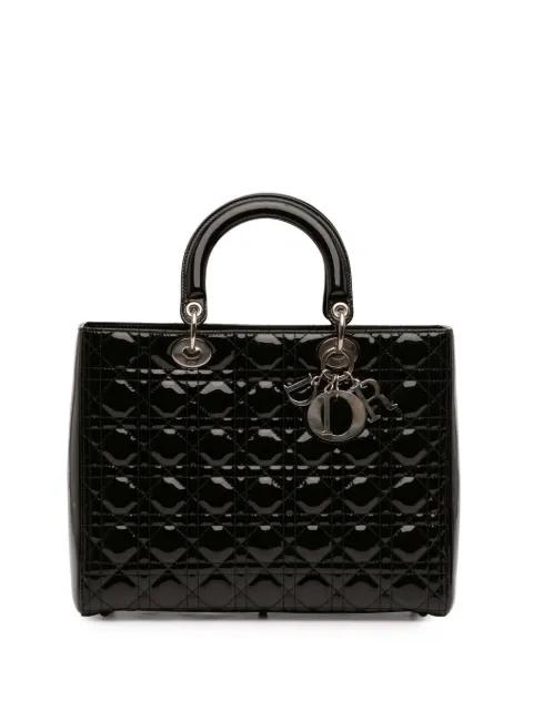 2011 Large Patent Cannage Lady Dior satchel by CHRISTIAN DIOR 