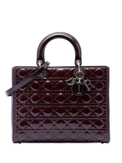 2011 Large Patent Cannage Lady Dior satchel by CHRISTIAN DIOR 