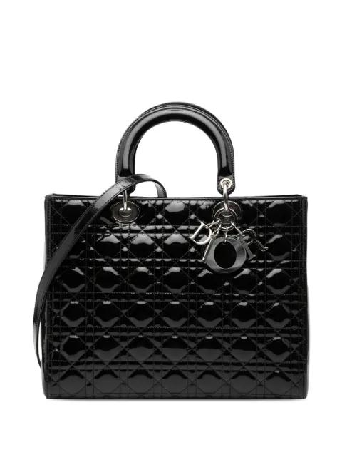 2011 Large Patent Cannage Lady Dior satchel by CHRISTIAN DIOR 