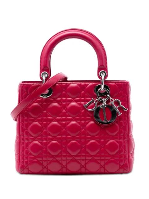 2011 Medium Lambskin Cannage Lady Dior satchel by CHRISTIAN DIOR 