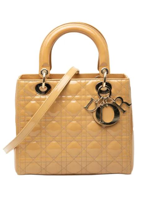 2011 Medium Patent Cannage Lady Dior satchel by CHRISTIAN DIOR 