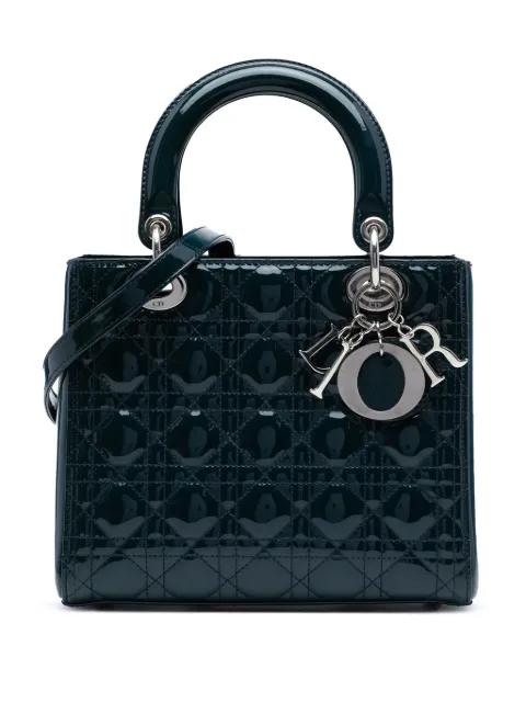 2011 Medium Patent Cannage Lady Dior satchel by CHRISTIAN DIOR 