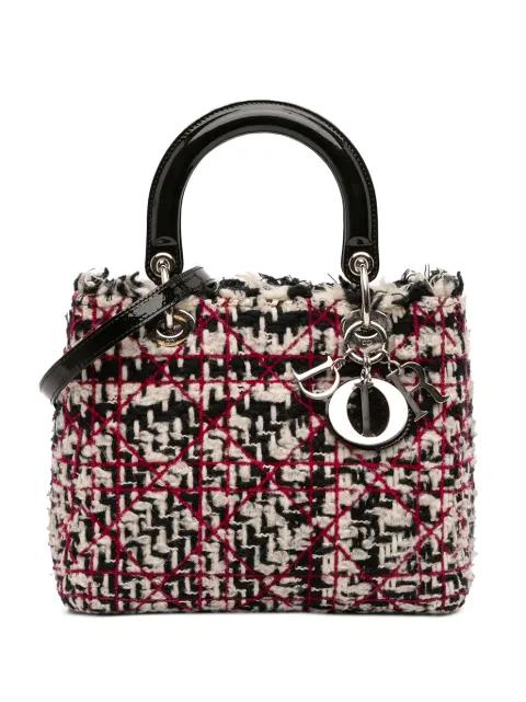 2011 Medium Tweed Cannage Fringe Lady Dior satchel by CHRISTIAN DIOR 2011 Medium Tweed Cannage Fringe Lady Dior satchel by CHRISTIAN DIOR