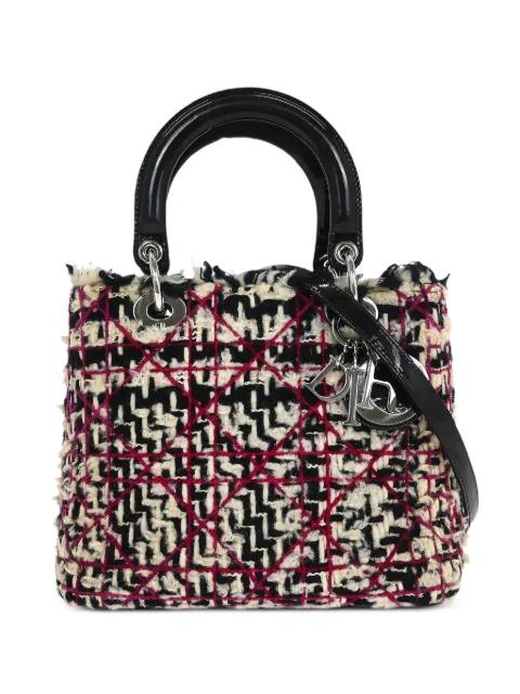 2011 tweed cannage handbag by CHRISTIAN DIOR 