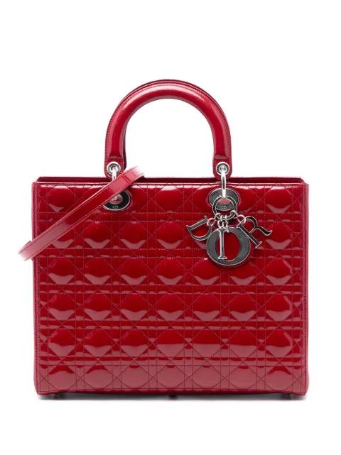 2012 Large Patent Cannage Lady Dior satchel by CHRISTIAN DIOR 