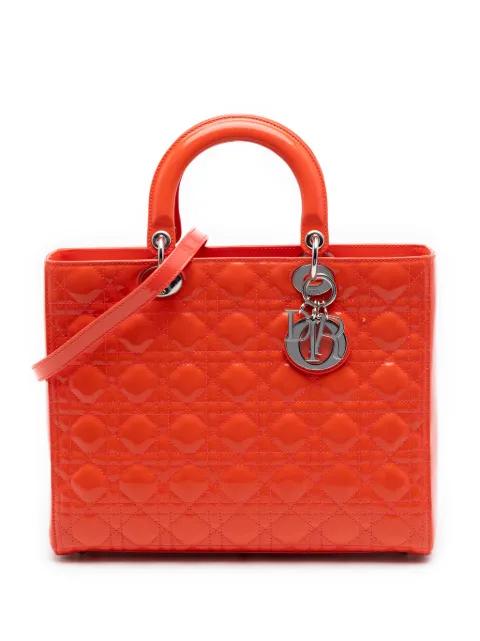 2012 Large Patent Cannage Lady Dior satchel by CHRISTIAN DIOR 