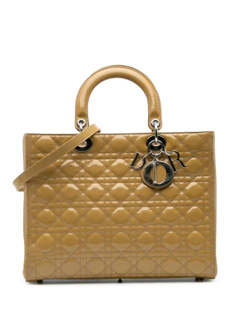 2012 Large Patent Cannage Lady Dior satchel by CHRISTIAN DIOR 