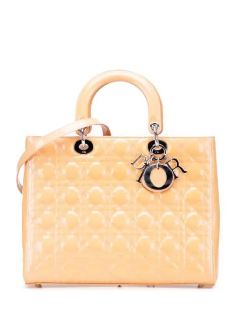 2012 Large Patent Cannage Lady Dior satchel by CHRISTIAN DIOR 
