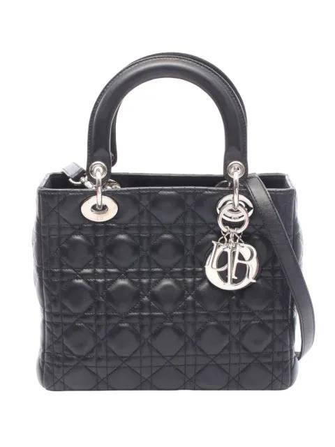 2012 Medium Lambskin Cannage Lady Dior satchel by CHRISTIAN DIOR 