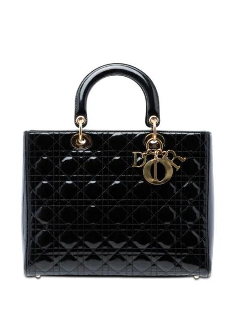 2013 Large Patent Cannage Lady Dior satchel by CHRISTIAN DIOR 