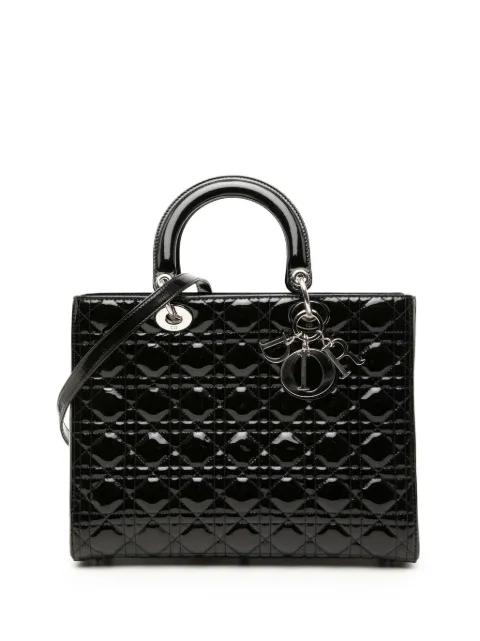 2013 Large Patent Cannage Lady Dior satchel by CHRISTIAN DIOR 