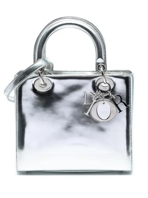 2013 Medium Metallic Patent Lady Dior satchel by CHRISTIAN DIOR 