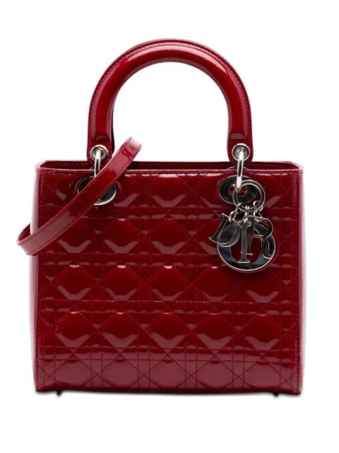 2013 Medium Patent Cannage Lady Dior satchel by CHRISTIAN DIOR 