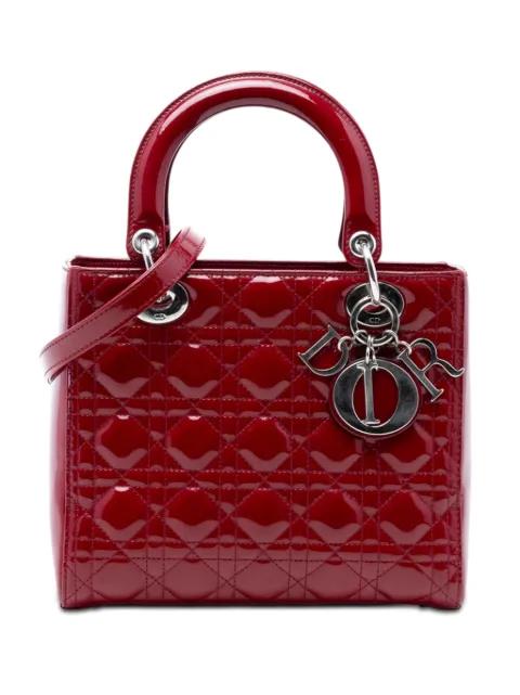 2013 Medium Patent Cannage Lady Dior satchel by CHRISTIAN DIOR 