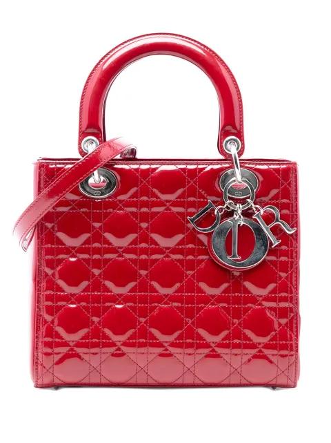 2013 Medium Patent Cannage Lady Dior satchel by CHRISTIAN DIOR 