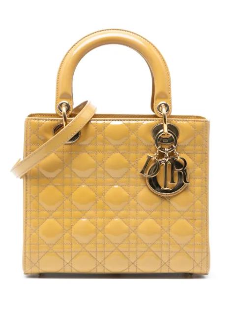 2013 Medium Patent Cannage Lady Dior satchel by CHRISTIAN DIOR 