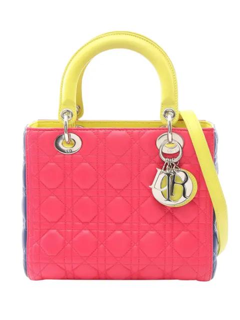 2013 Medium Tricolor Lambskin Cannage Lady Dior handbag by CHRISTIAN DIOR 