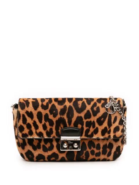 2014 Leopard Print Pony Hair Miss Dior Chain Flap crossbody bag by CHRISTIAN DIOR 