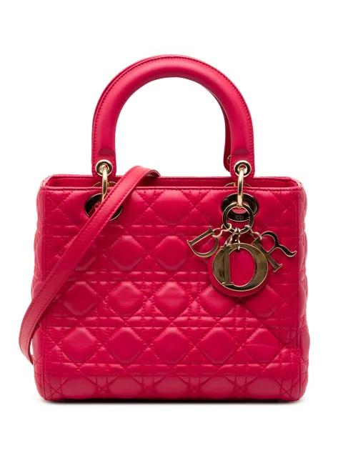 2014 Medium Lambskin Cannage Lady Dior satchel by CHRISTIAN DIOR 